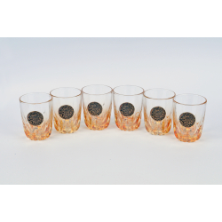 GOLDEN FOX SZKLANKI DO WHISKY AMBER FIRE  WILD BOAR GOLD - 6 SZT W SKRZYNCE